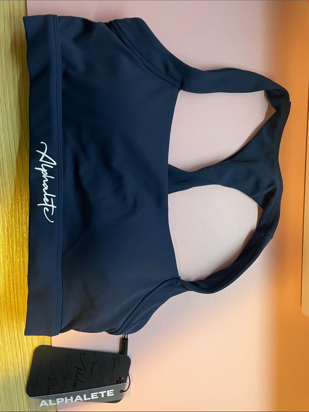 Navy Alphalete Pulse Balance Sports Bra